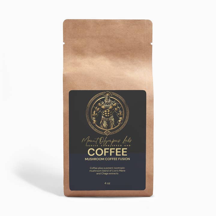 Mushroom Coffee Fusion - Lion’s Mane & Chaga 4oz for wholesale by Mount Olympus Labs