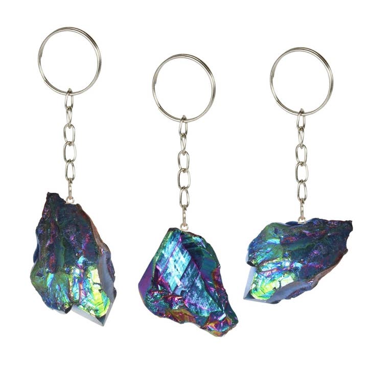 Earths Elements Wholesale - Wholesale Keychain - Unisex - Keychain - Raw Rainbow Aura