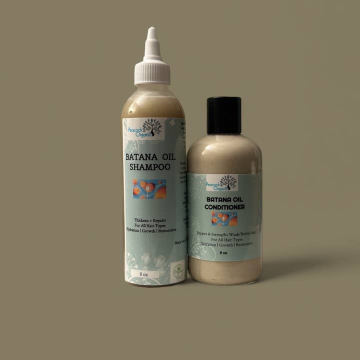 Peacock Organic - Wholesale Hair Shampoo - Batana Oil Shampoo and Conditioner - Rapid Hair Growth