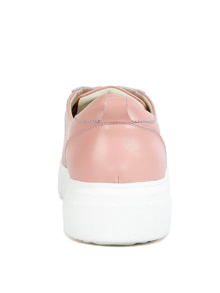 Rag Company - Wholesale Lifestyle Sneakers - Women's - Magull Solid Lace Up Leather Sneakers6