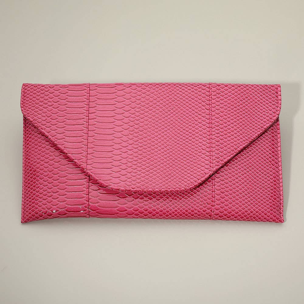Sensibling Corp. - Wholesale Clutch Bag - Women's - Snake Skin Patterned Envelope Clutch / Shoulder Bag11