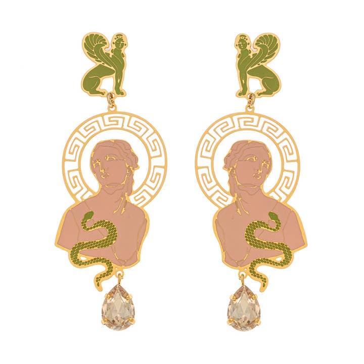 Pendientes Atenea de la Antigua Grecia para venta al por mayor de Principessa Glam