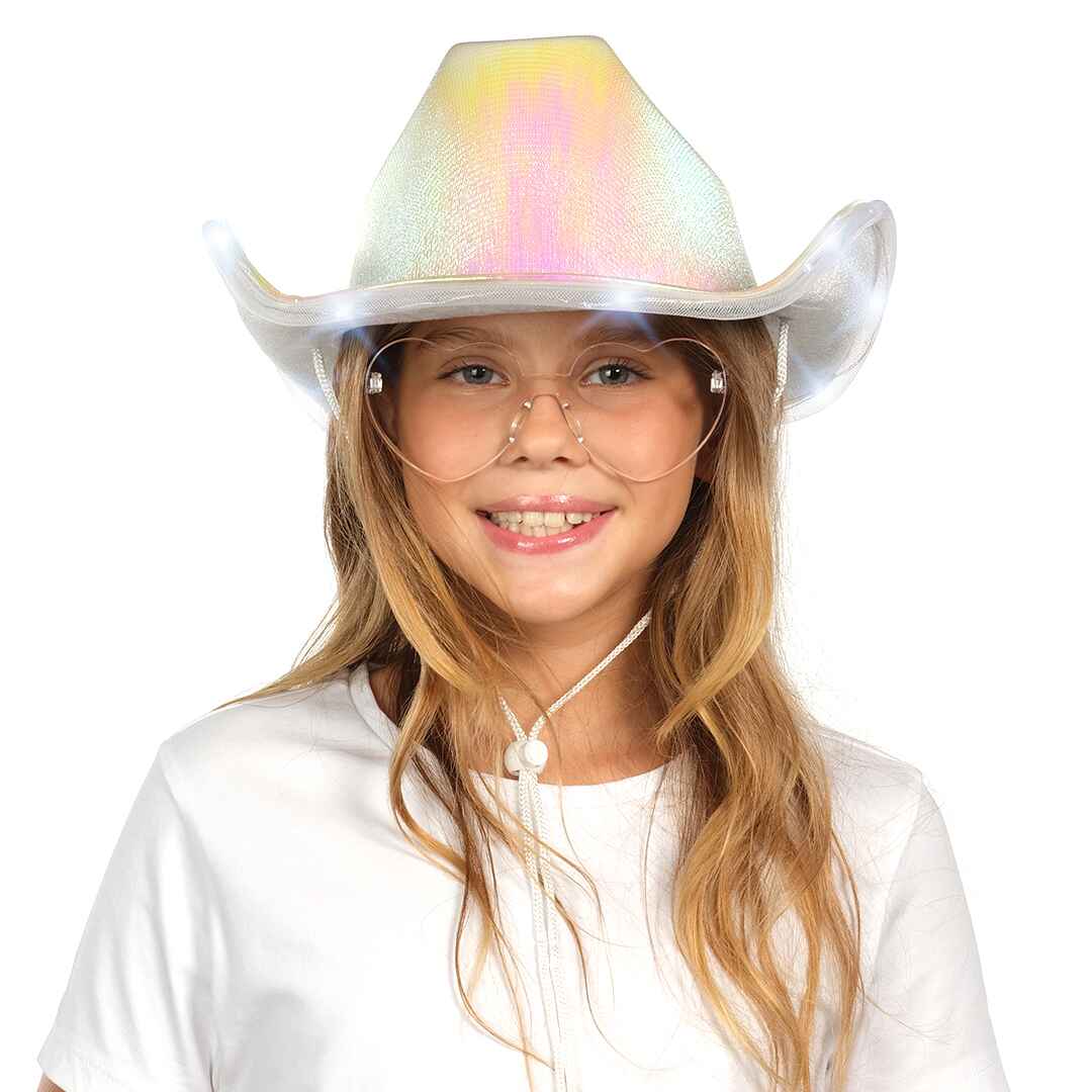Funcredible - Wholesale Cowboy Hat - Women's - Light Up Cowboy Hat for Women - Cowgirl Hat with Glasses 6