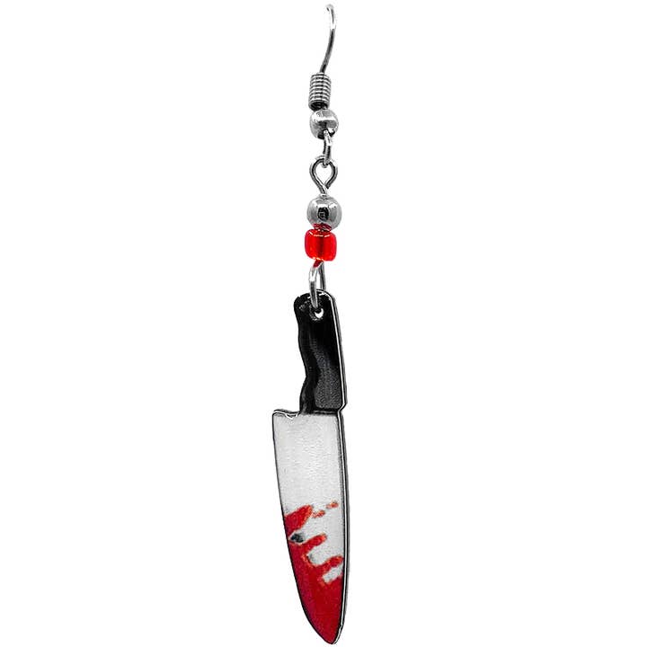 Acrylic Bloody Knife Dangle Earrings for wholesale by Pichincha