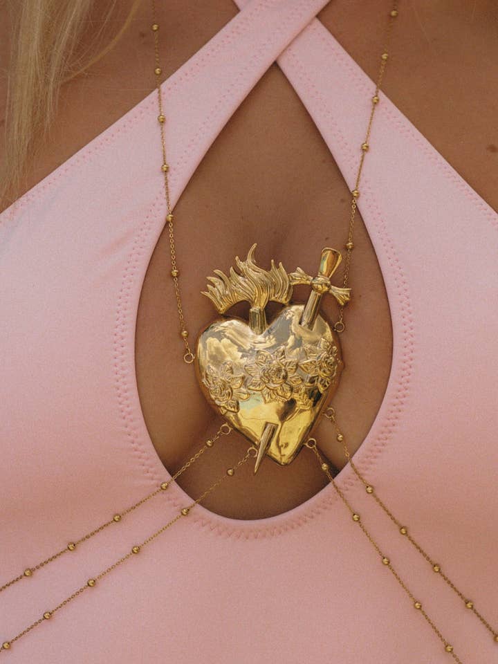 ‘CORAZÓN’ BODY CHAIN for wholesale by Acqua Pura