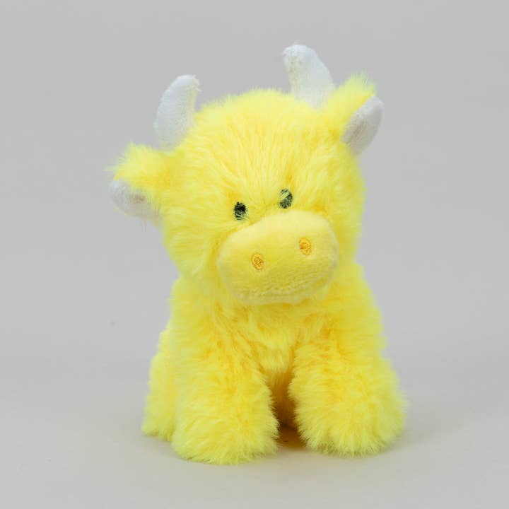 Yellow Mini Highland Cow Soft Snuggly Premium Plush Toy for wholesale by Jomanda Soft Toys & Accessories