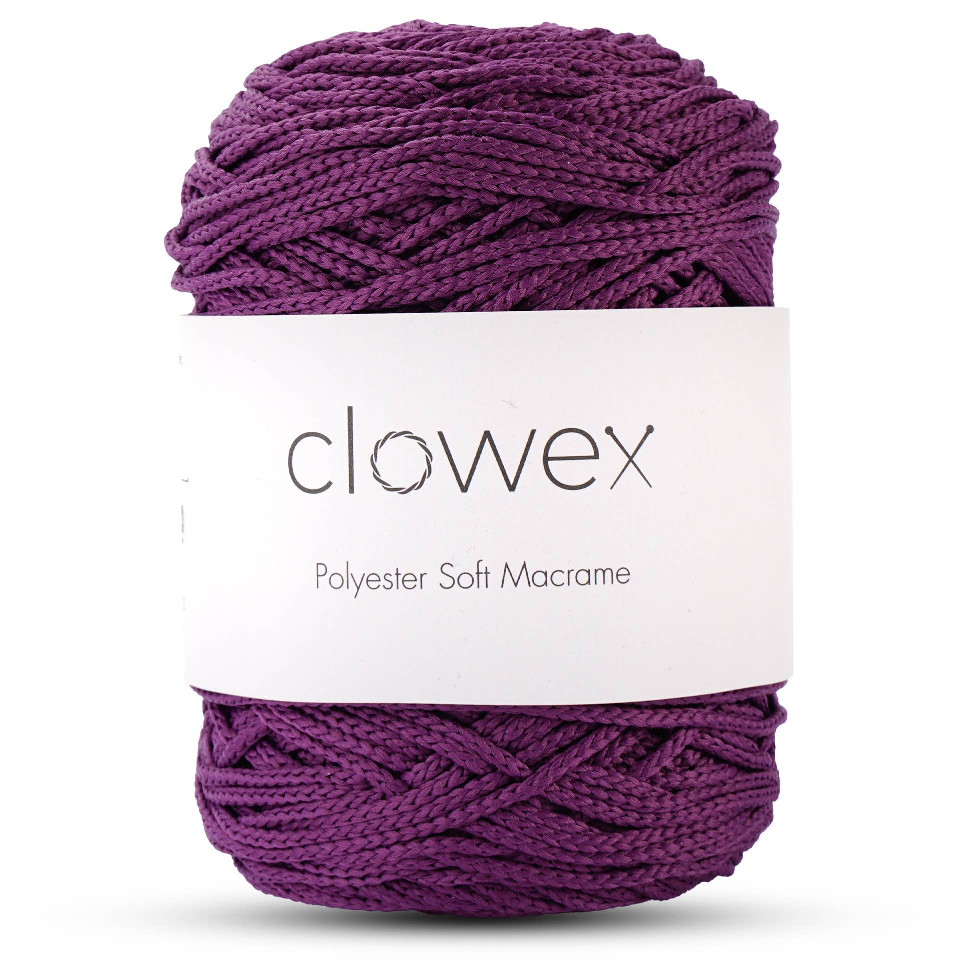 Clowex Textile LLC - Vente Fils à tricoter - Corde Macramé Douce en Polyester 2,5 mm, Fil de Corde Tressé Coloré3