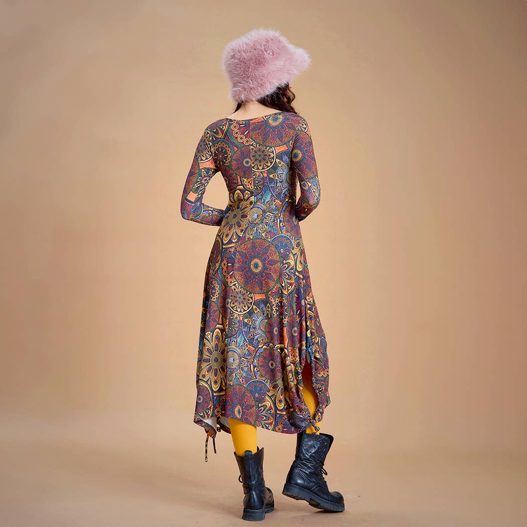 Los Banditos – Großhandel Kleid – Damen – Kleid mit U-Boot-Ausschnitt und Daumenloch an den Seiten2