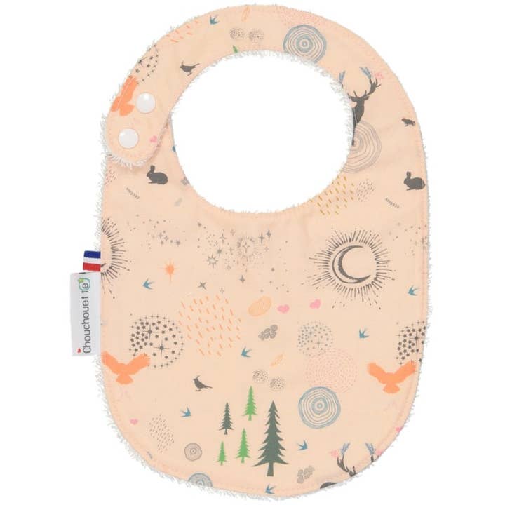 Pink Lior Snaps Bib for wholesale by CHOUCHOUETTE