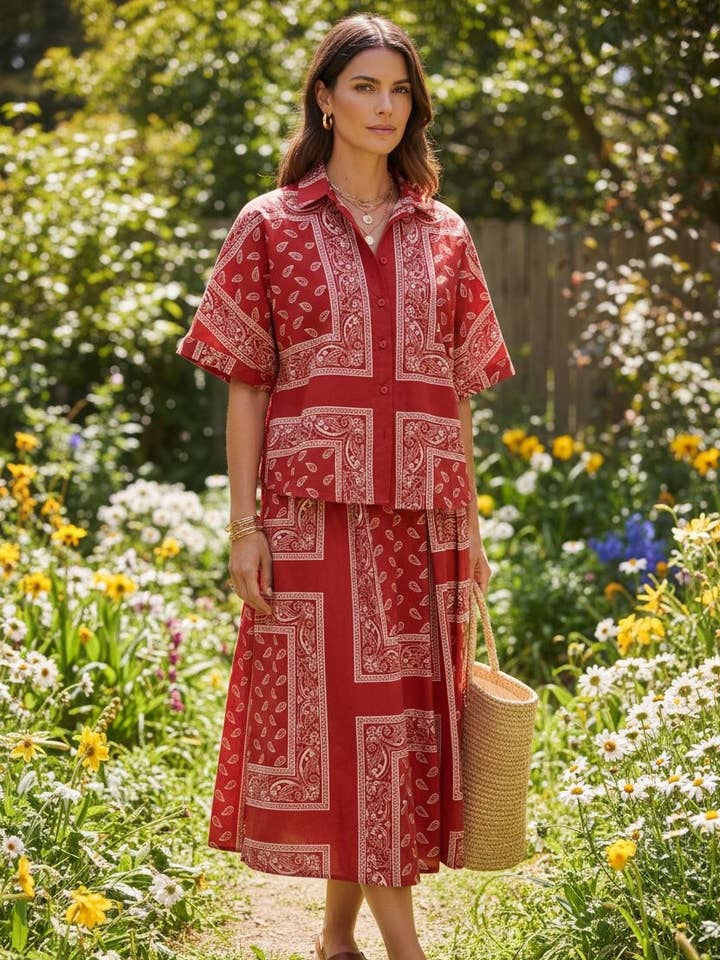 Jupe en coton 2292-2 pour la vente par NOELINE