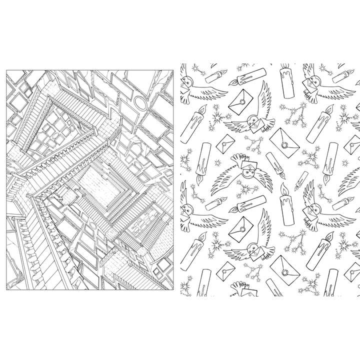 Insight Editions - Vente Livre de coloriage – adulte - Harry Potter : Poudlard : un livre de coloriage officiel