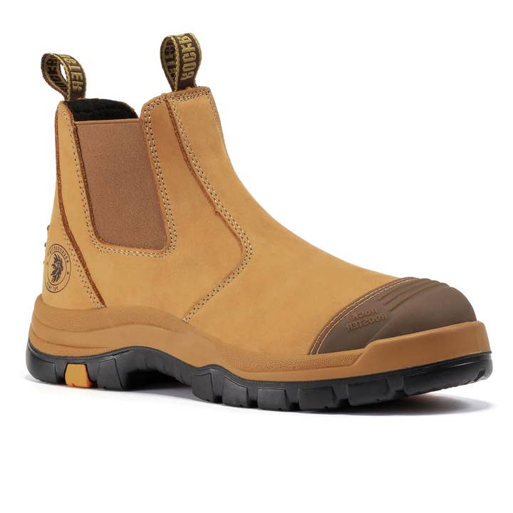 Rock Rooster Footwear - Wholesale Chelsea Boots - Unisex - ROCKROOSTER Gammon Tan 6 inch Slip On Leather Work Boots AK2226