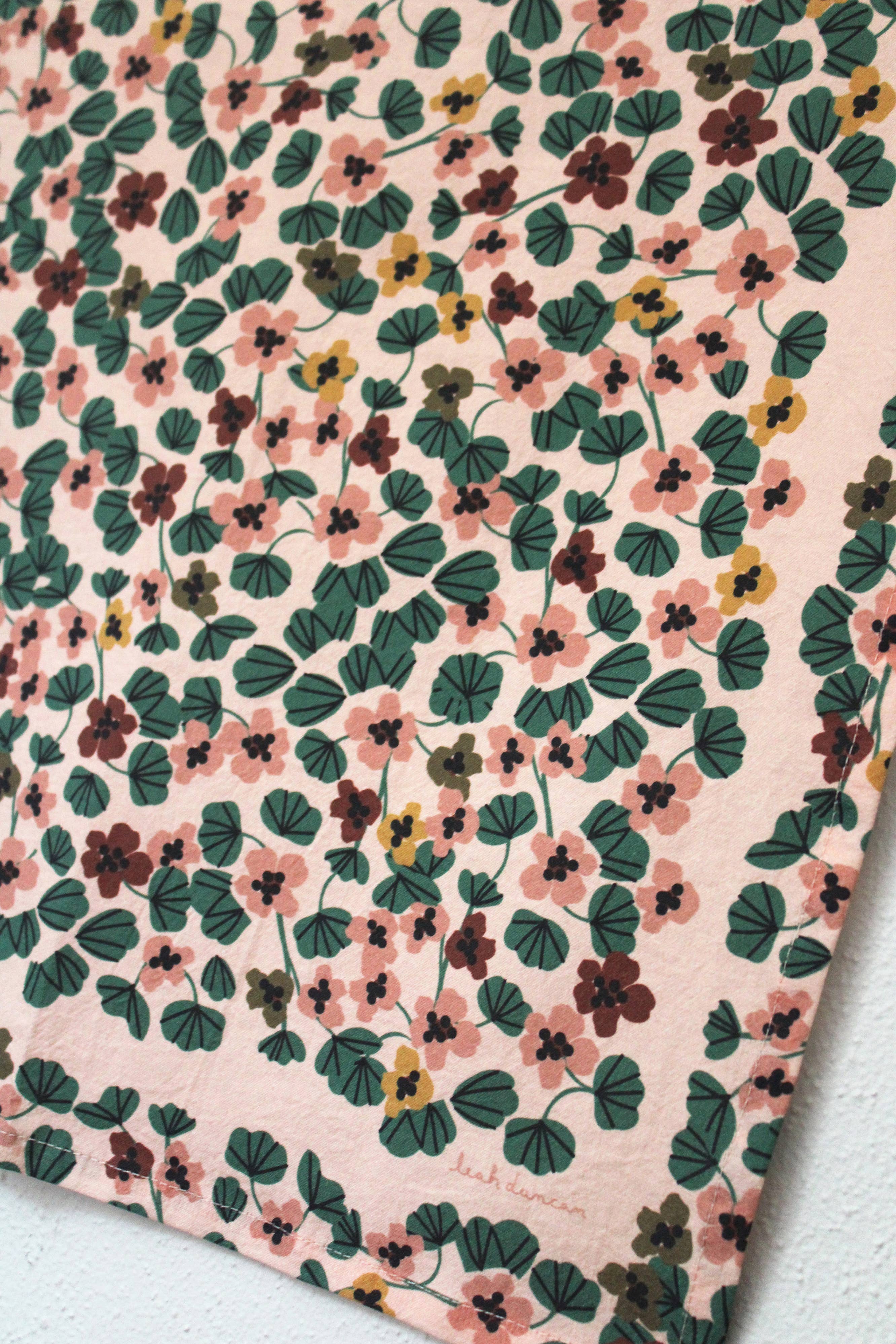 Leah Duncan - Wholesale Tea Towel - Nasturtium Art Tea Towel3