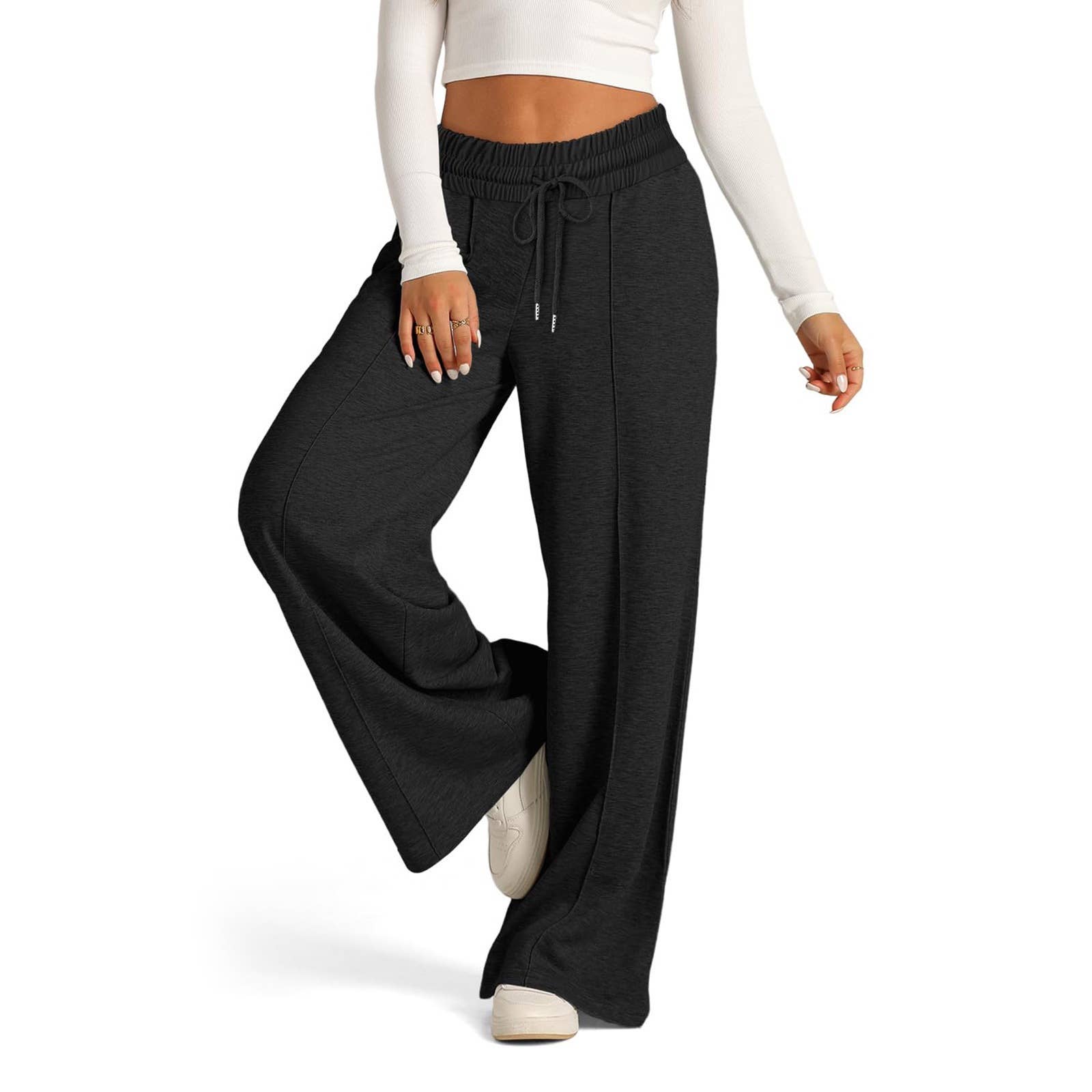Lily Clothing - Wholesale Pants - Women's - TETHERED SOLID COLOR WAIST FASHION WIDE LEG PANTS11