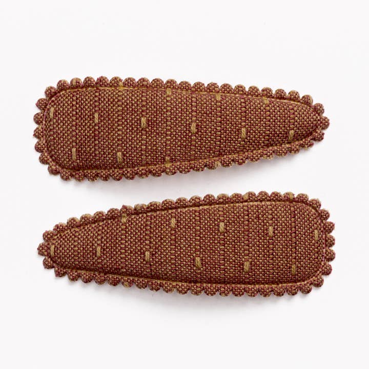 Pinces à cheveux à point surélevé orange cuivré pour la vente par Frankie & Claude