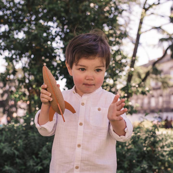 ELOU by Valoris – Brinquedo de madeira - Crianças por atacado – Foguete de cortiça4