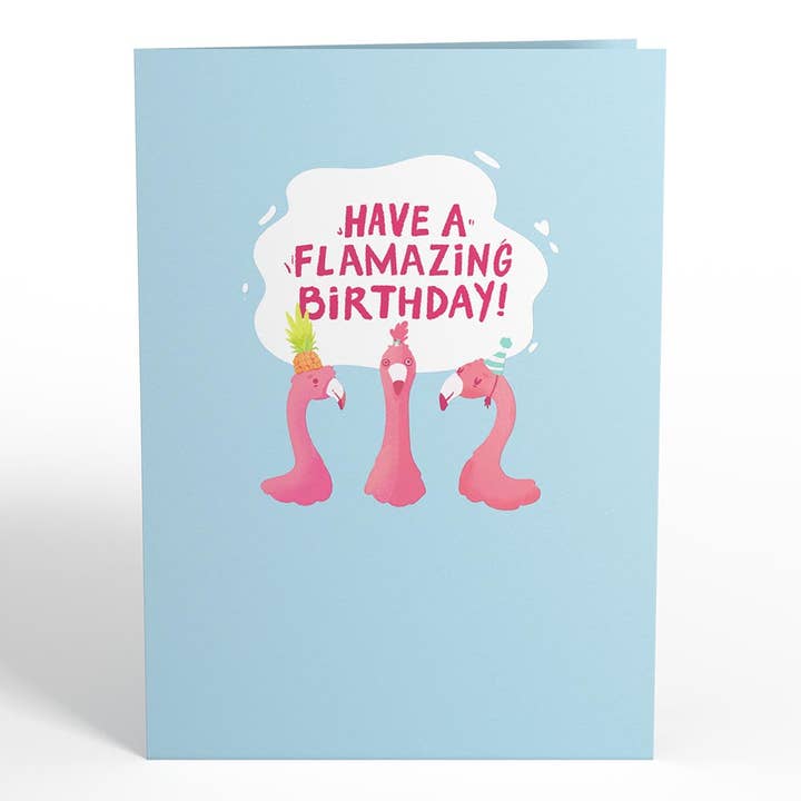 Lovepop Cards - Wholesale Birthday Card - Flamazing Birthday Flamingo 5x7" Card, Birthday Cards3