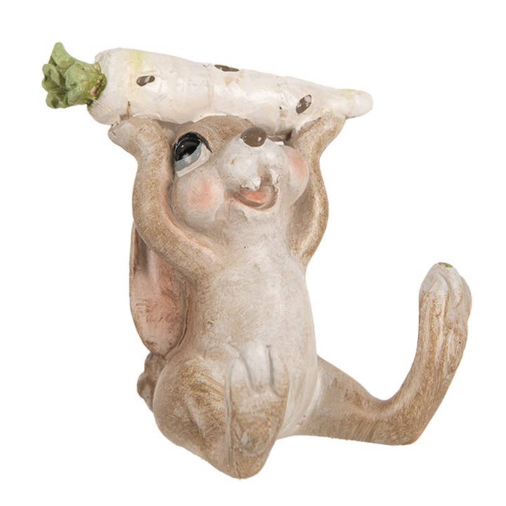 6PR5237 Dekorativ Figur Kanin 6x5x7 cm Beige Plastik for engroshandel hos Clayre & Eef