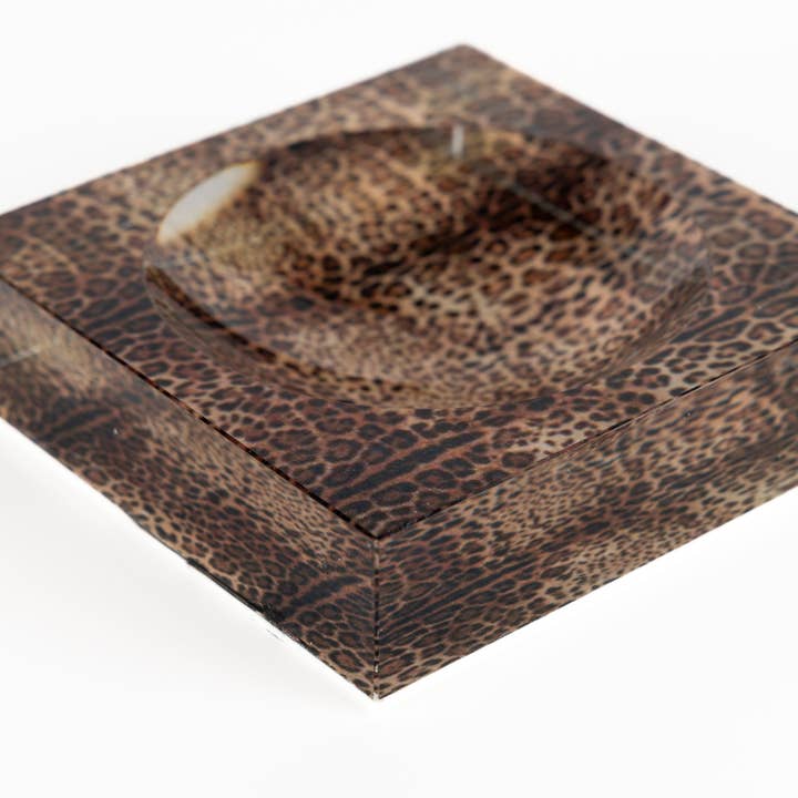 Leopard Acrylic Candy Tray for wholesale by ROX GALLERY