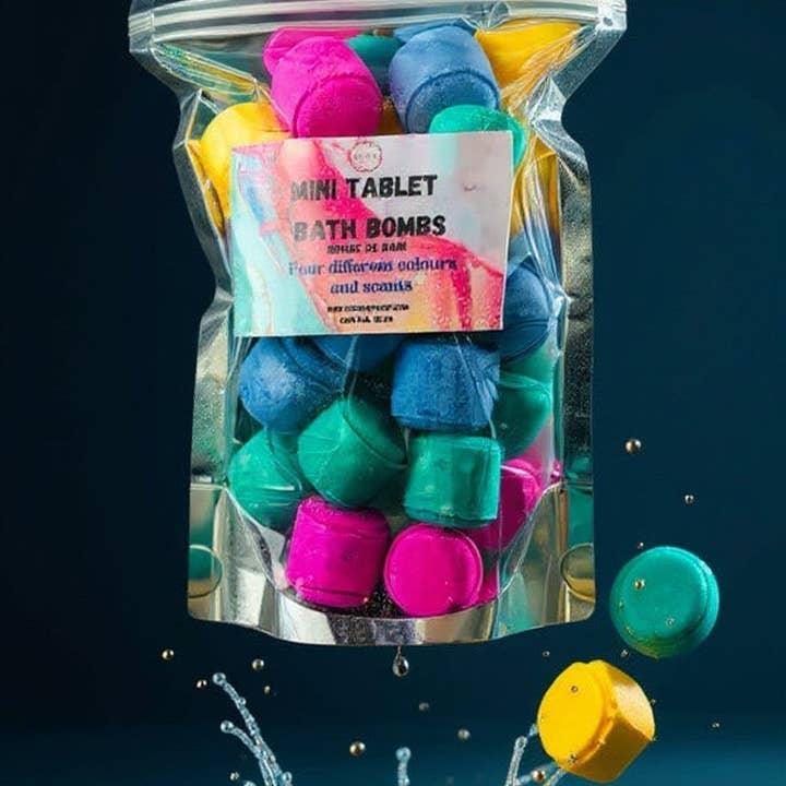Mini Tablet Bath Bombs for wholesale by KC&D Soap Shop