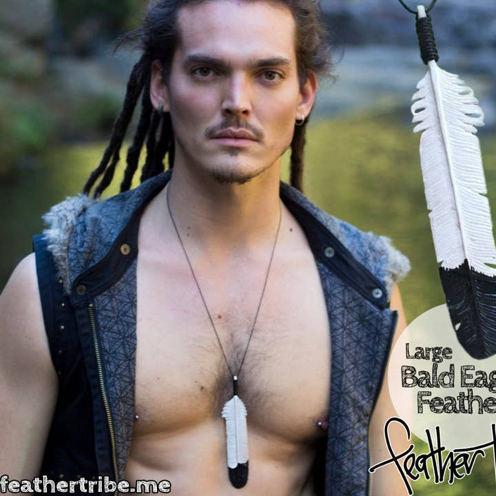 Bald Eagle Feather Necklace for wholesale by Feather Tribe