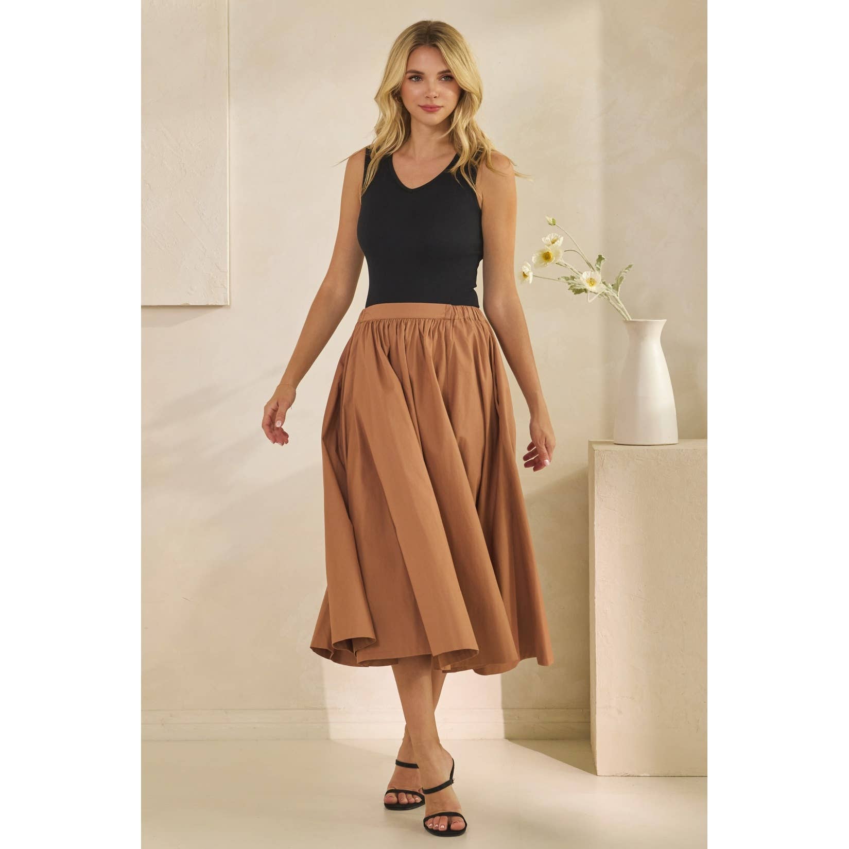 Veveret - Wholesale Skirt - Women's - Midi Pull on Skirt28