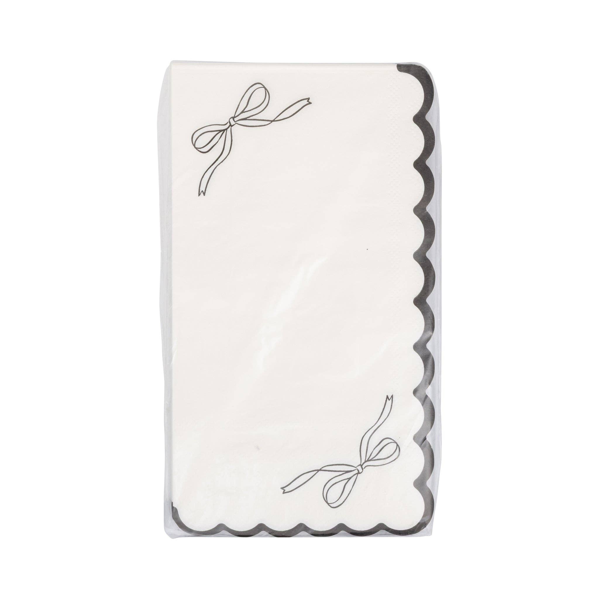 My Mind’s Eye - Wholesale Disposable Napkin - PLBLW38 - Black Bow Guest Napkin2