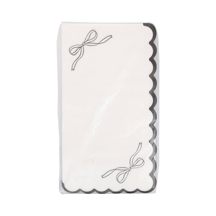 My Mind’s Eye - Wholesale Disposable Napkin - PLBLW38 - Black Bow Guest Napkin2