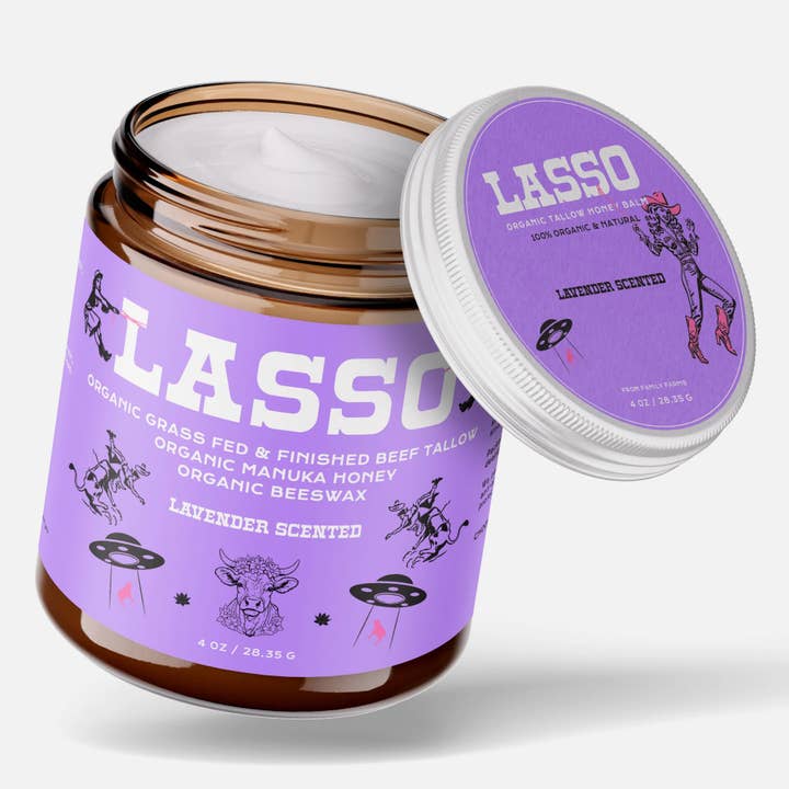 Lasso Organic Tallow & Manuka Honey Moisturizer Lavender for wholesale by Moes Group