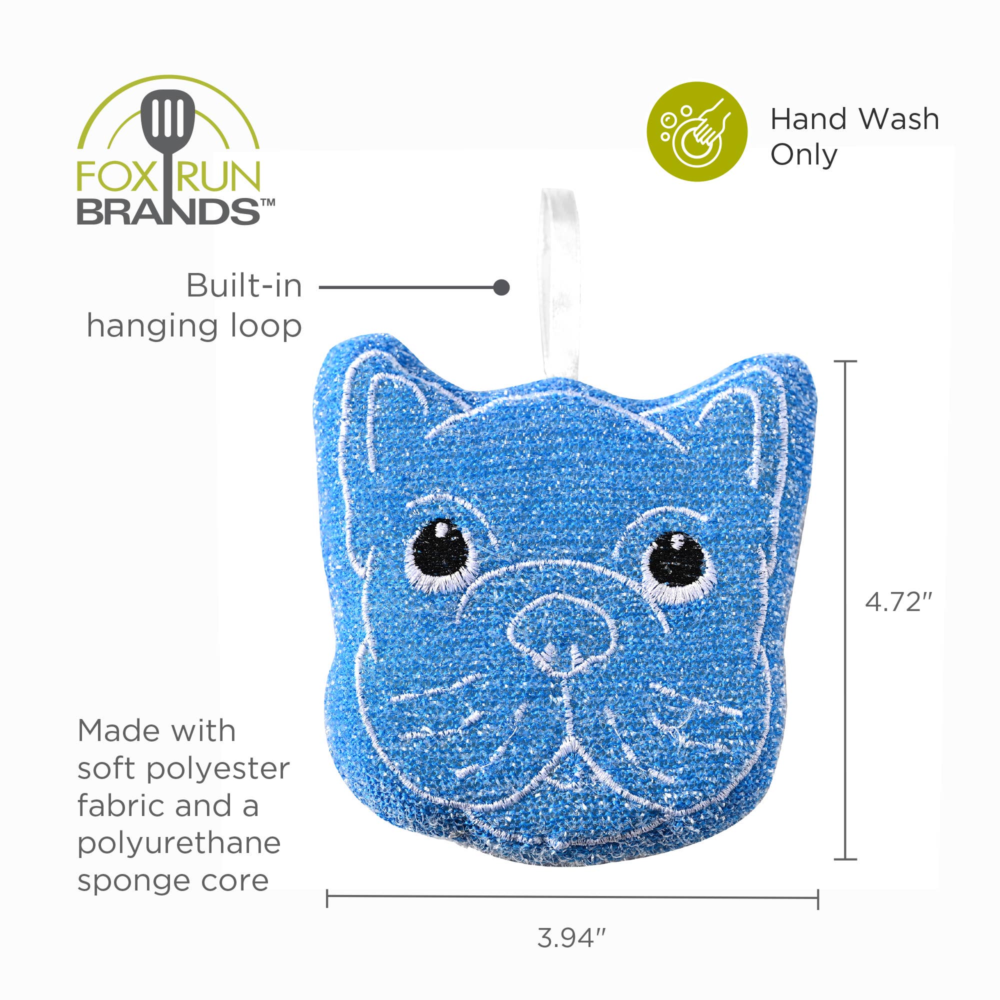 Fox Run Brands - Wholesale Schoonmaaksponsjes - Fox Run Bulldog Keukensponsenset, Multicolor Pak van 31