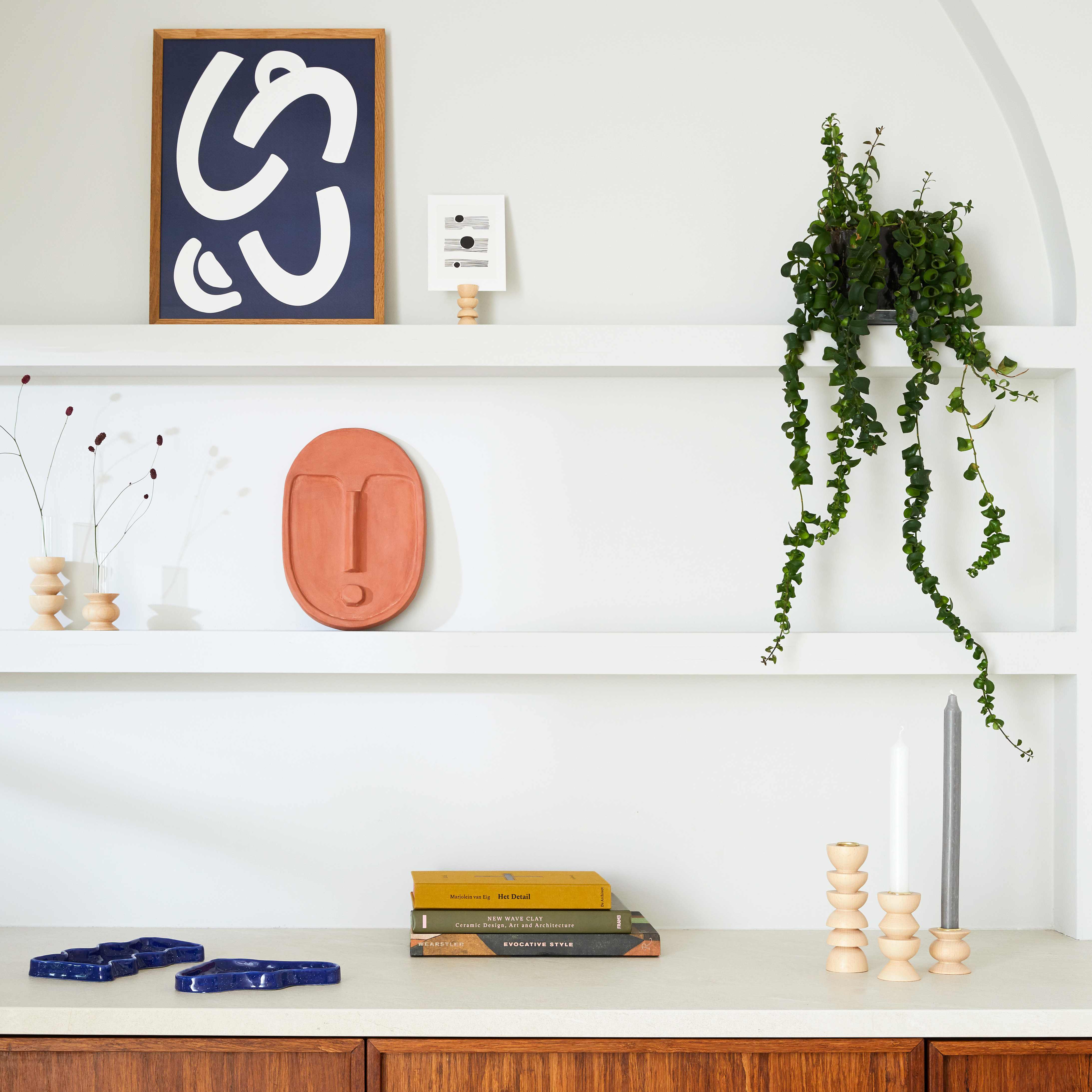 5mm Paper – Engroshandel Pyntebakke – Keramisk bølget bakke - trekantet blå5