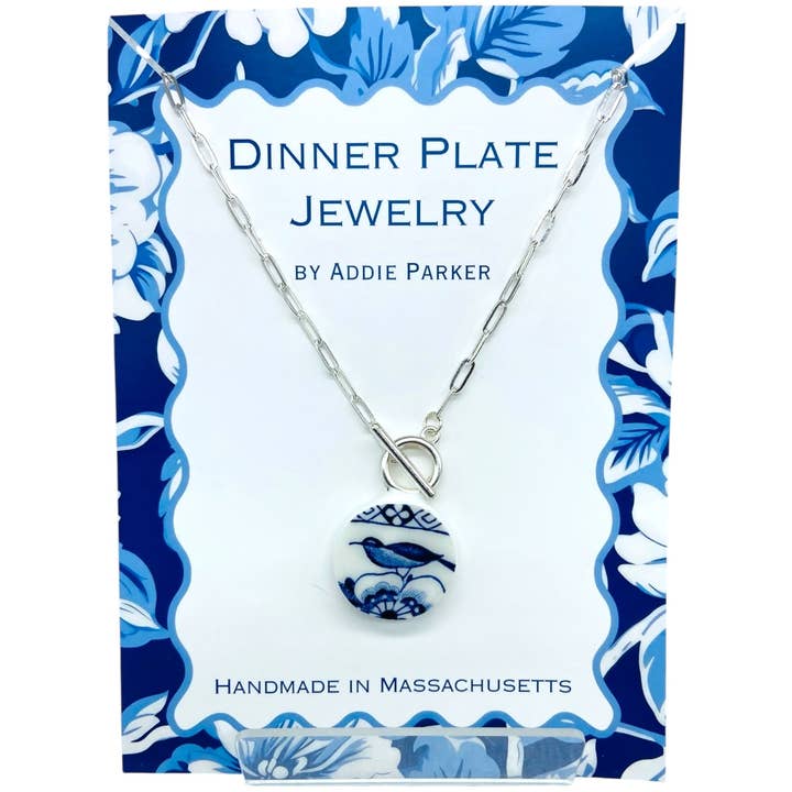 Bird Dinner Plate Necklace - Indies by Johnson Bros. for wholesale by Addie Parker Jewelry