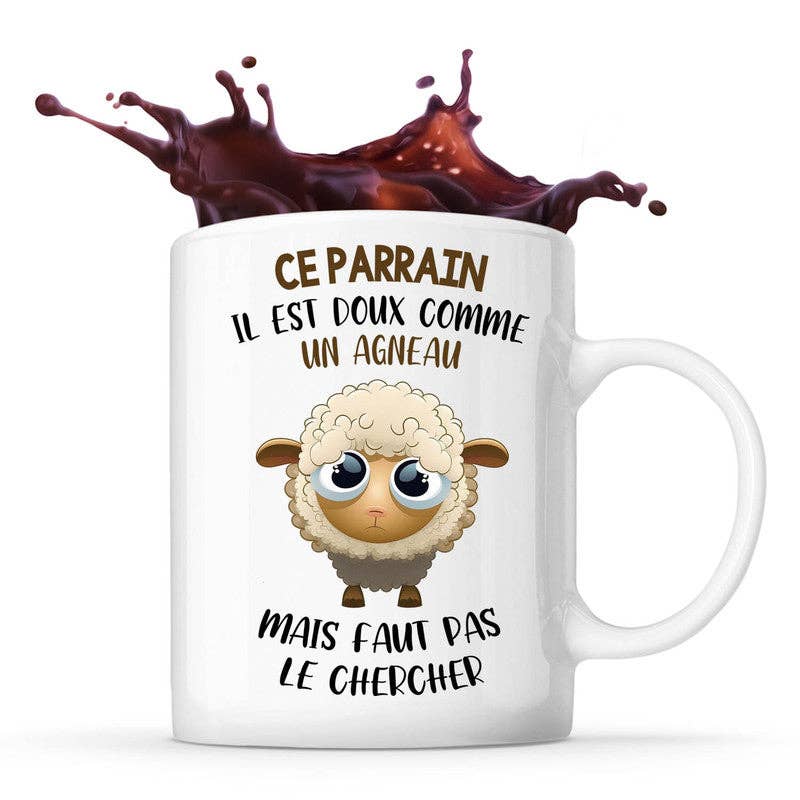 Planetee - Vente Tasse à café - Mug Ce Parrain Doux comme un Agneau0