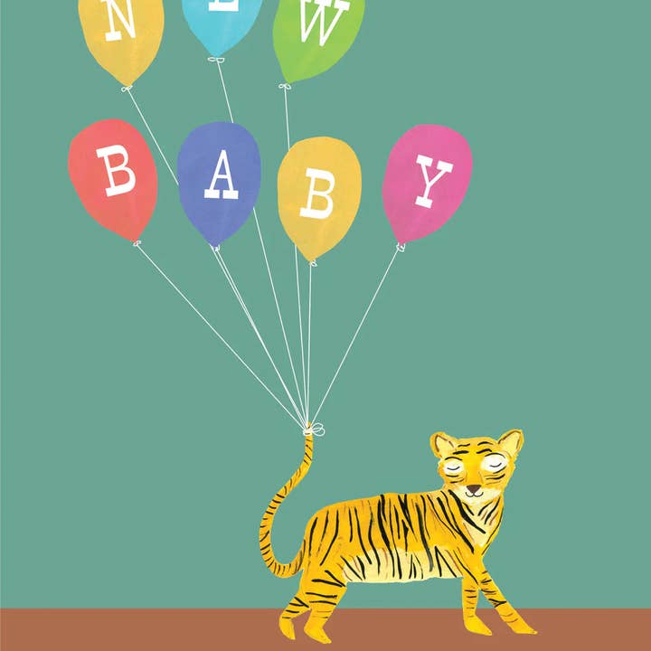 Hutch Cassidy - Wholesale Baby Card - 'Tiger' New Baby Greetings Card1