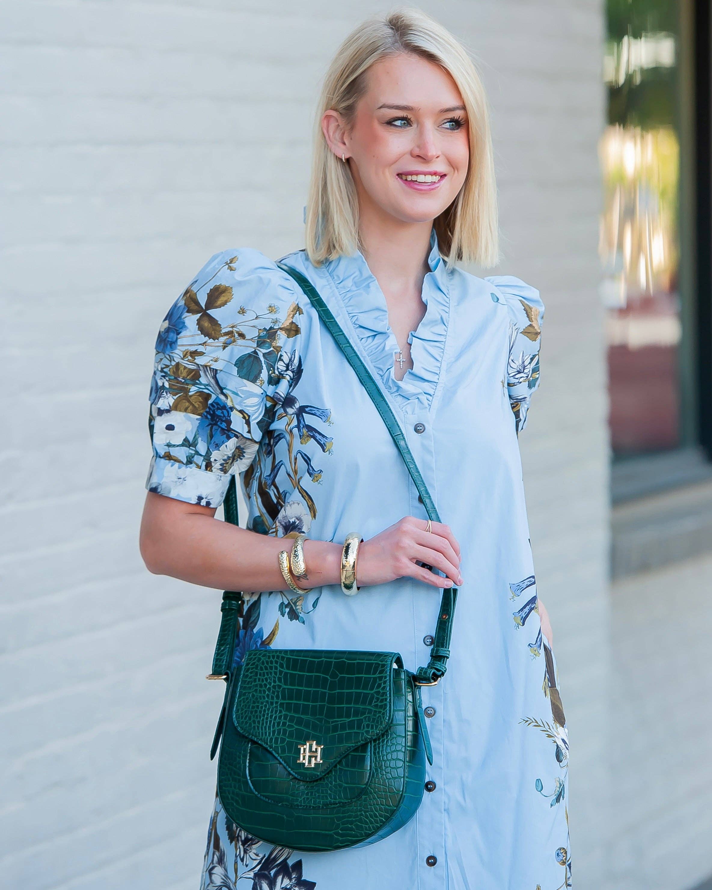 Caroline Hill - Wholesale Crossbody Bag - Women's - Sasha Handbag Hunter Green EC2