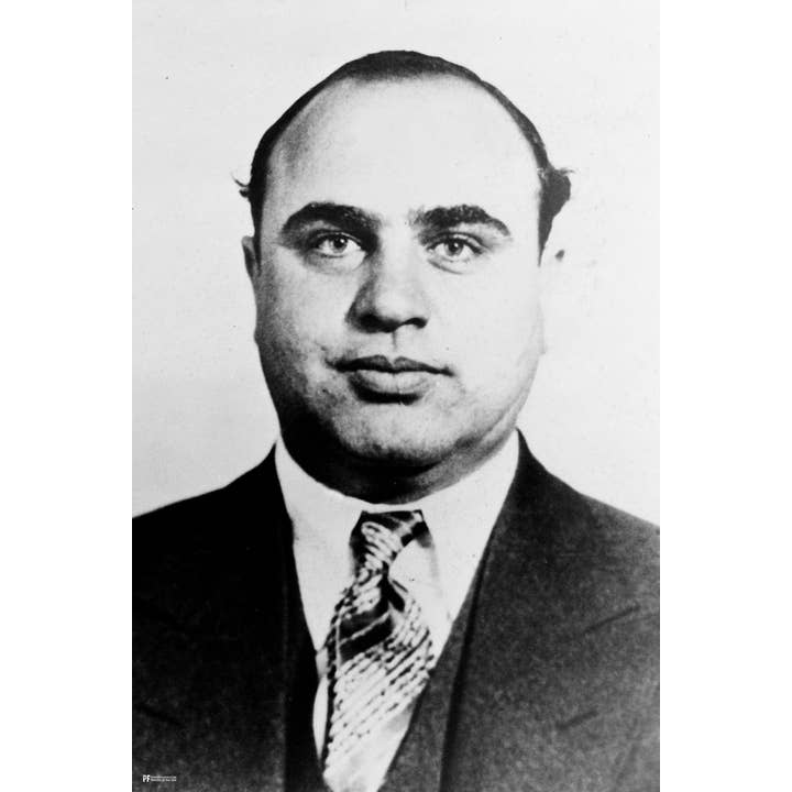 Al Capone Foto de Identificação Gangster à Moda Antiga Famoso Poster de Arte Impressa por atacado de Gotham Gifts