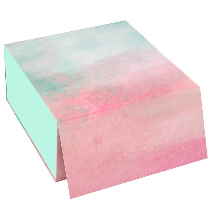 LA Ribbons Wholesale - Wholesale Gift box - 8" x 8" x 4" Collapsable Gift Box w/ 2-pcs White Tissue Paper & Magnetic Square Flap Lid | Gradient Color
3