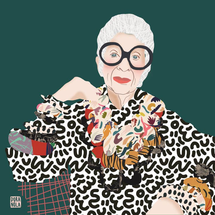 Dora Nola - Wholesale Art Print - Portrait of Iris Apfel