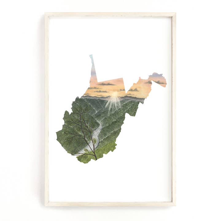 West Virginia State Print for engroshandel hos Emilie Taylor