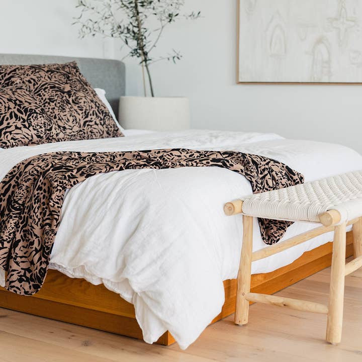 FROM ZION - Wholesale Throw pillow cover - ☁️Border Fleece Cushion Cover - Desert Bamboo