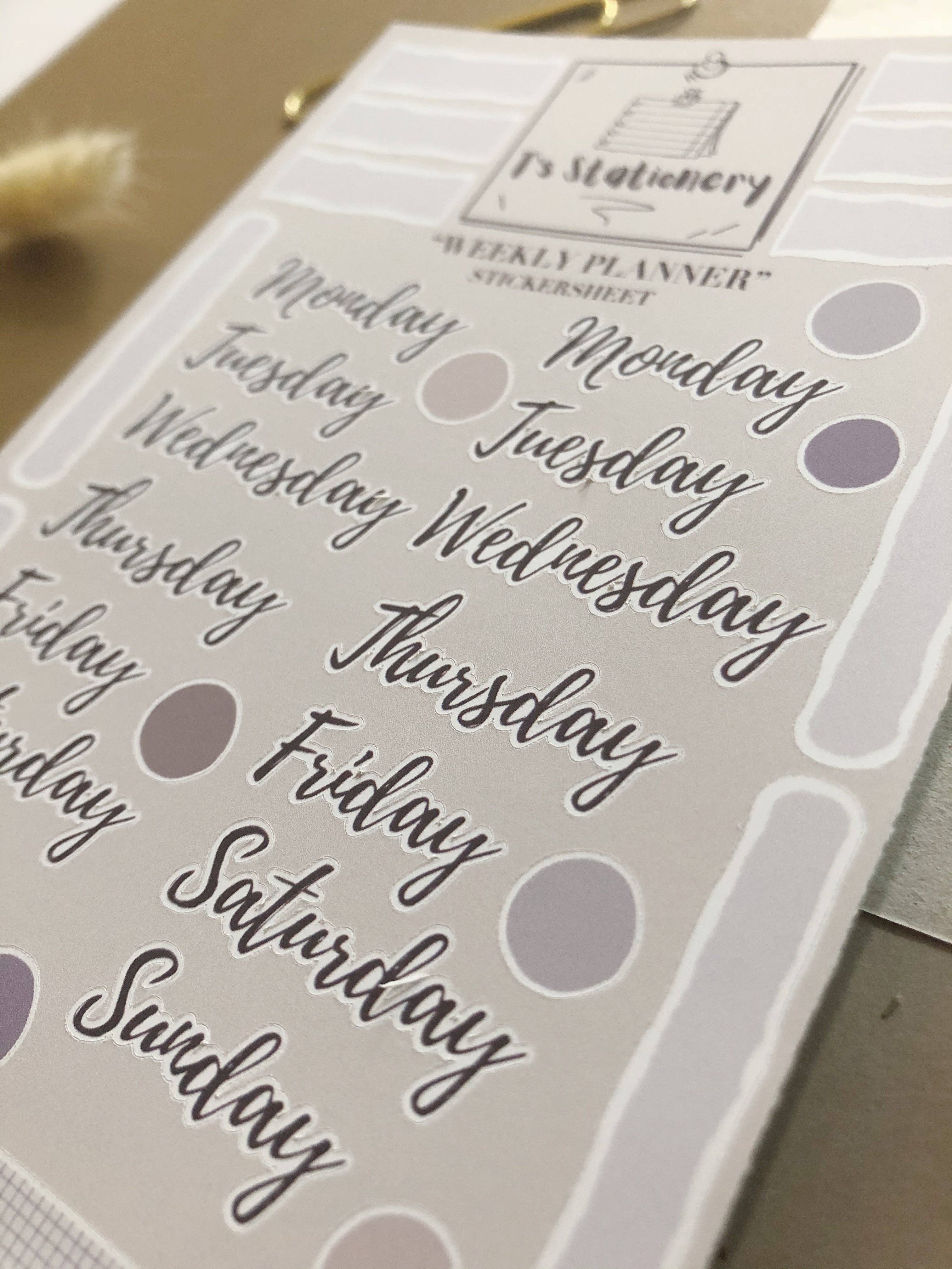 T's Stationery – wholesale Klistermärke – Veckostickers på ark2