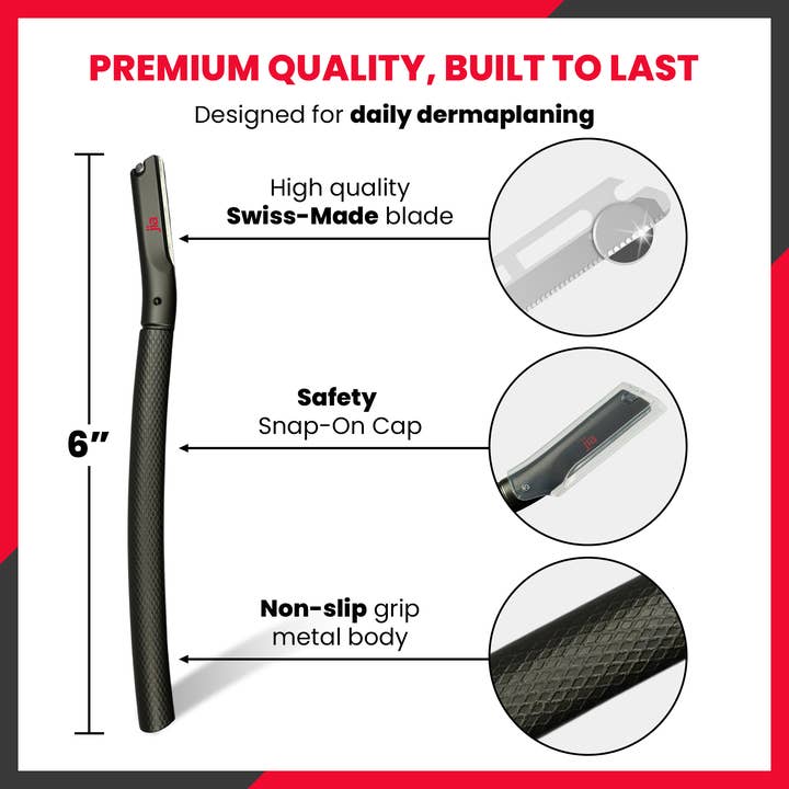 jia Personal Care - Wholesale Razor - Jia Dermaplane Facial Metal Razor - Black Sapphire1