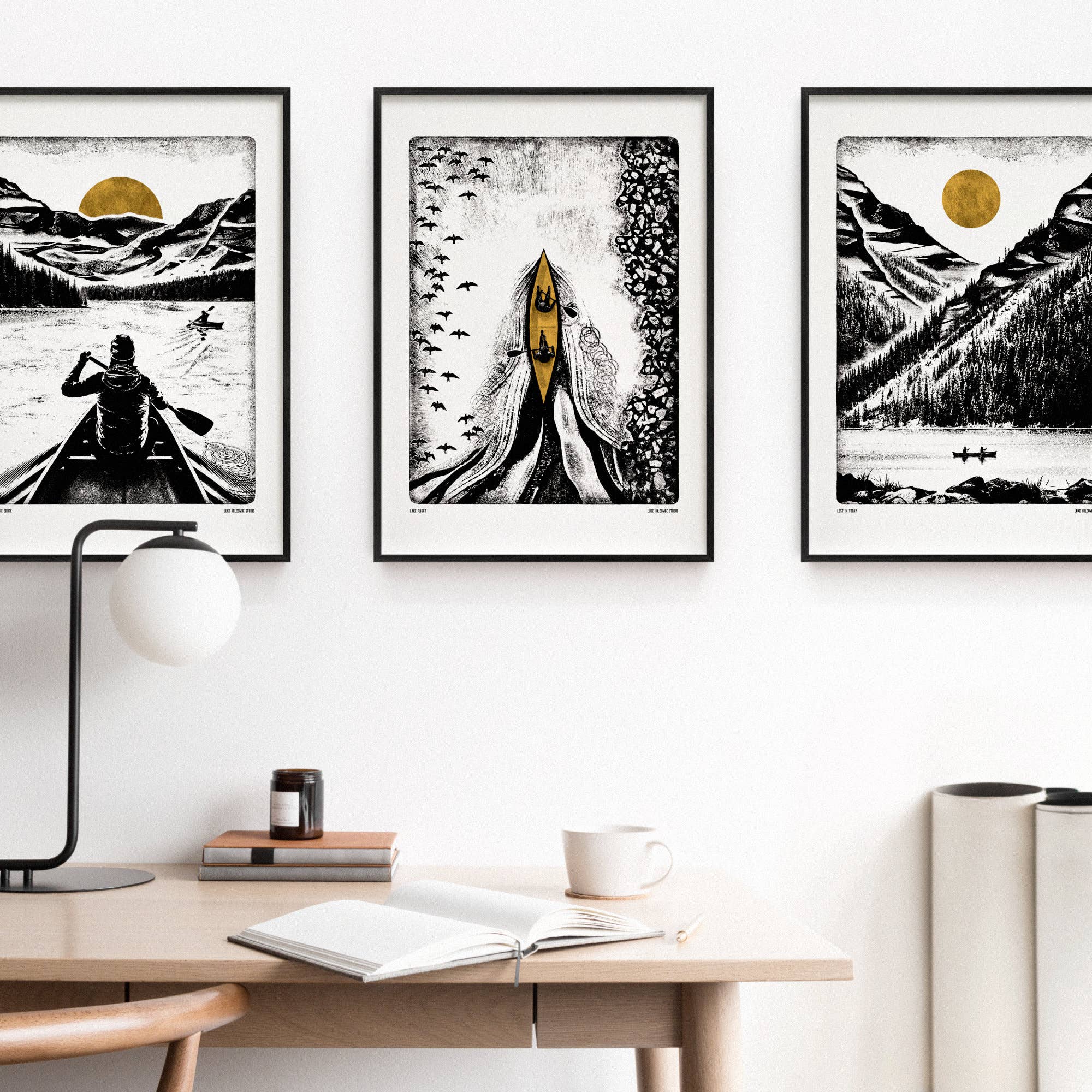 Luke Holcombe Studio – wholesale Art print – Lost in Today, Digital Print (A4, A3) Lake Great Outdoors7