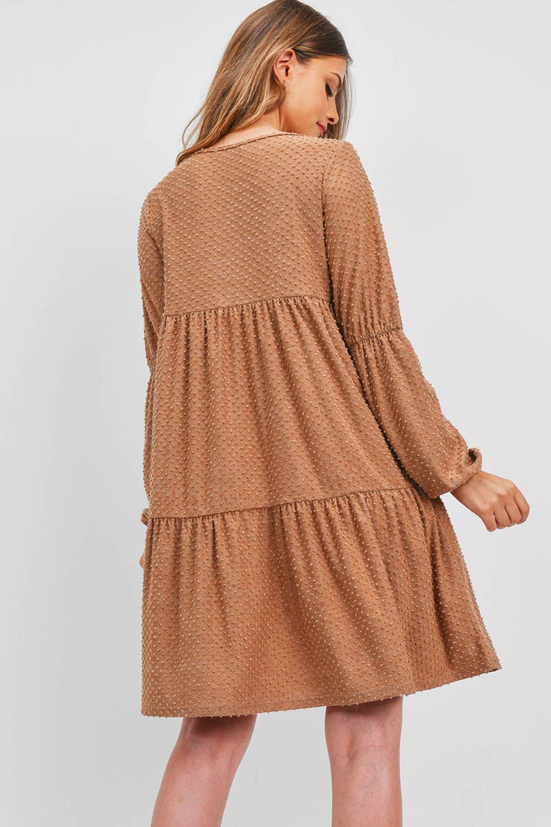 You & Me - Vendita all'ingrosso Vestito - Donna - PPD1246-ABITO A POIS SVIZZERI CON VOLANT CON MANICHE A SBUFFO12