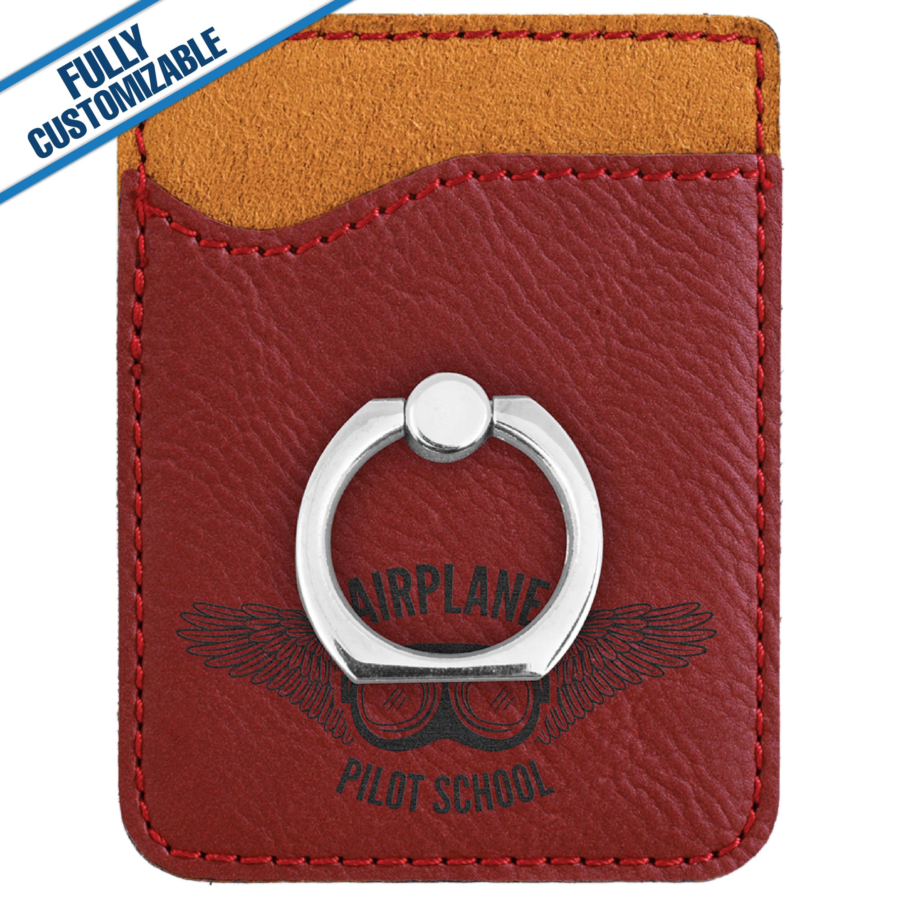 GiftWorksPlus - Wholesale Phone Wallet - Unisex - Leatherette Phone Wallet With Gold Ring - Fully Customizable5