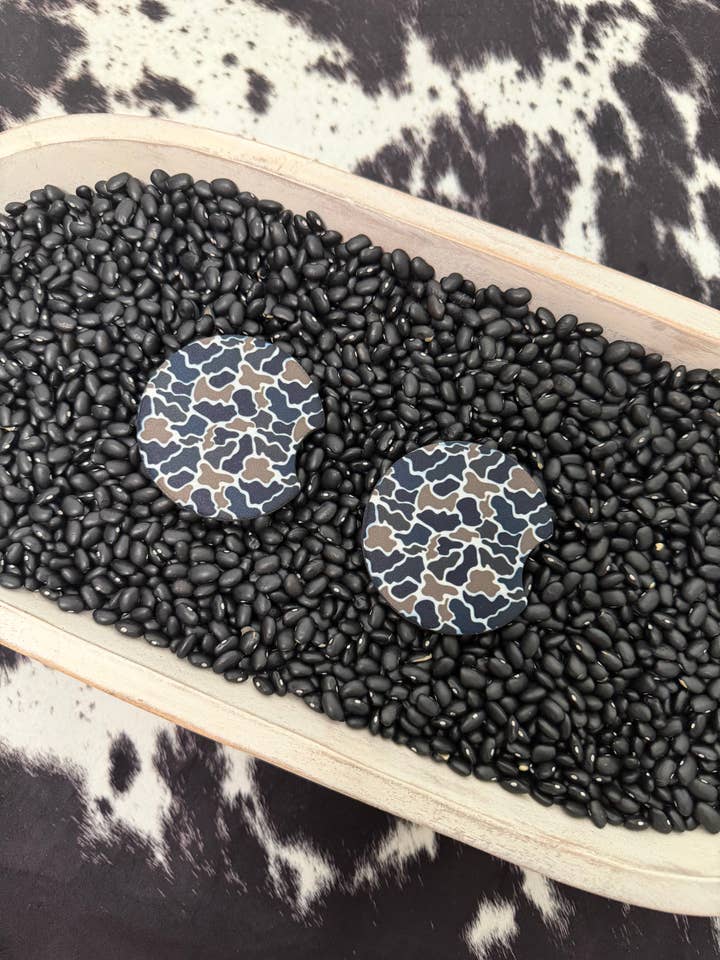 Duck Camo Car Coasters for wholesale by Bottoms Up Babe Boutique