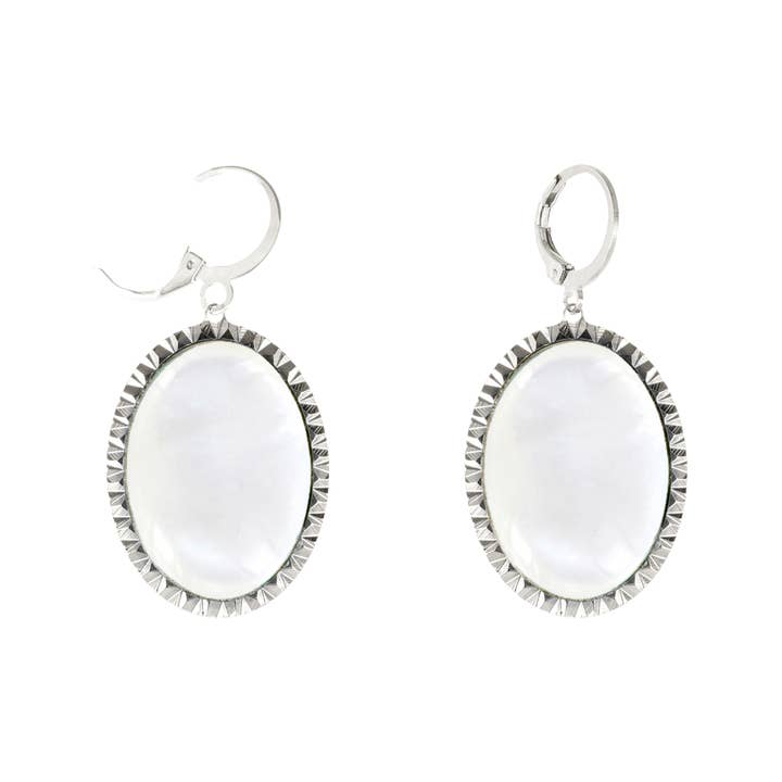 Dormeuses Madame et Pierre – Fabriqué en France – Argenté pour la vente par Lovelyday bijoux