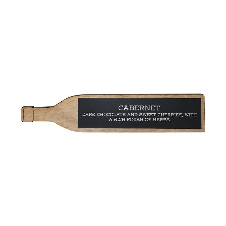 Cabernet shelf talker for display for wholesale by Rescued Wine Candles