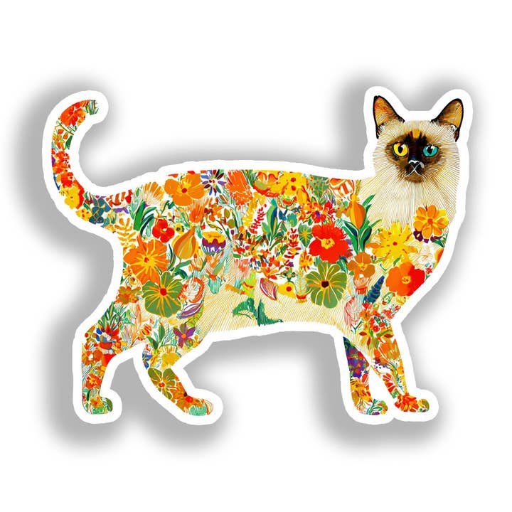 Burmesisk kattdekal klistermärke # A018912 för wholesale av Yoonek Graphics