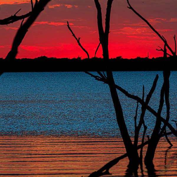 Impression d'art de couchers de soleil sur le lac Texas TLS147 pour la vente par Breaking Rules Photography